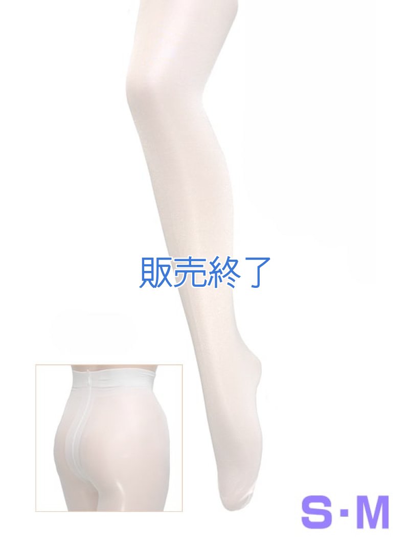 光沢グロス 40デニール パンティストッキング・白