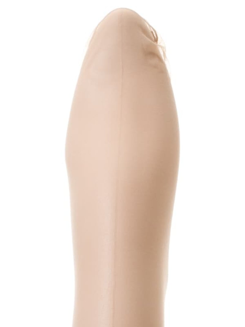 滑り止めシリコン付 幅広 フラワーレーストップ ストッキング・ベージュ4