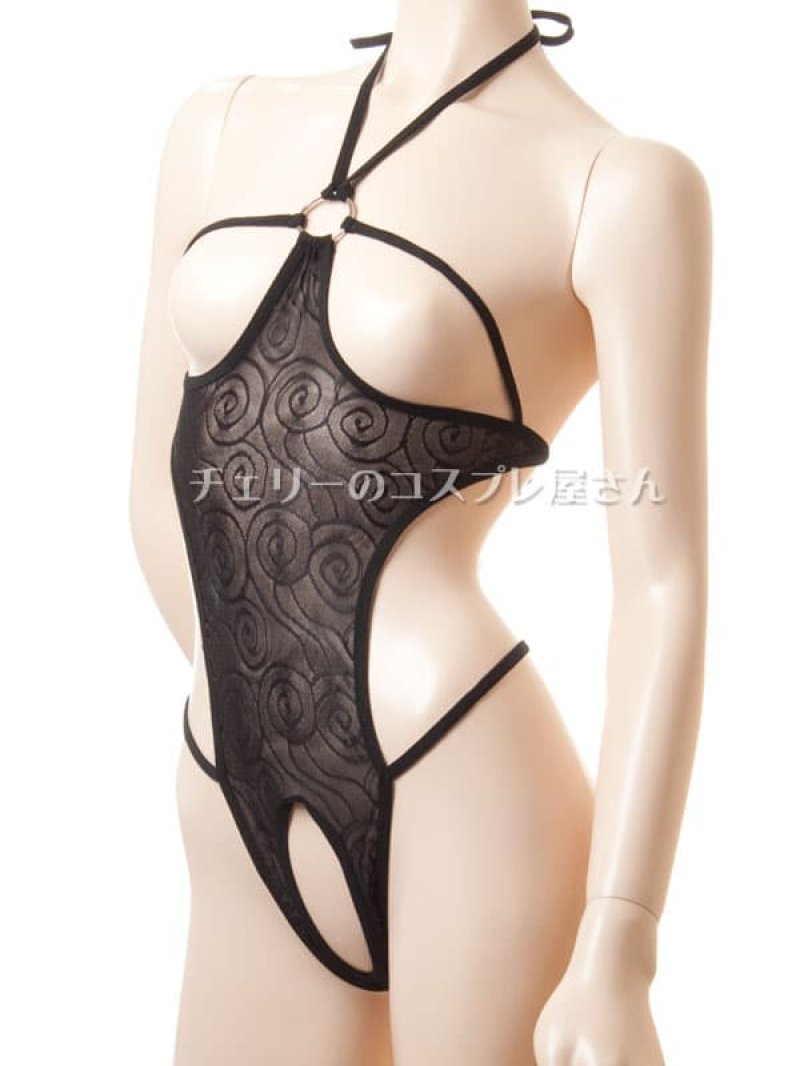 オープンバスト&フロントオープン テディ・黒5