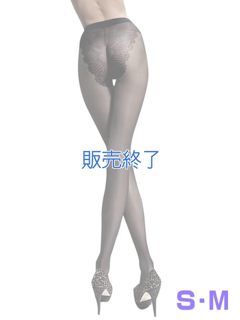 薄手20デニール ヒップデザイン パンティーストッキング・黒