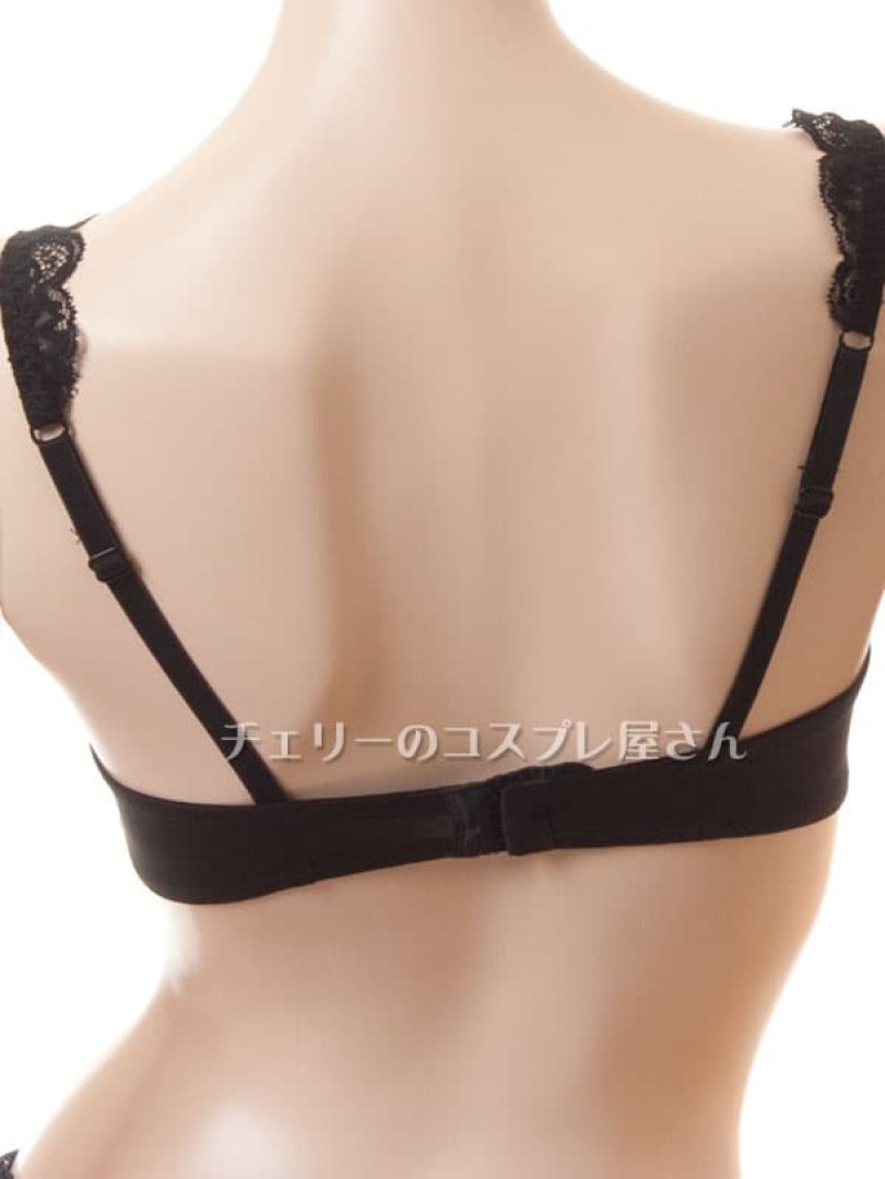 エレガントなセミシースルー ノンパッド ワイヤー入りブラセット・黒15