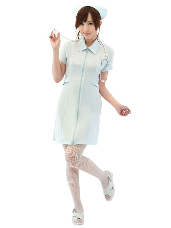 麗しのナース服 前開き ストレッチ1