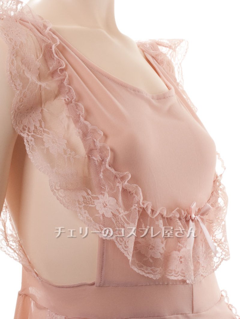 キッチンへGO!エプロンタイプのシースルーベビードール・ライトブラウン13