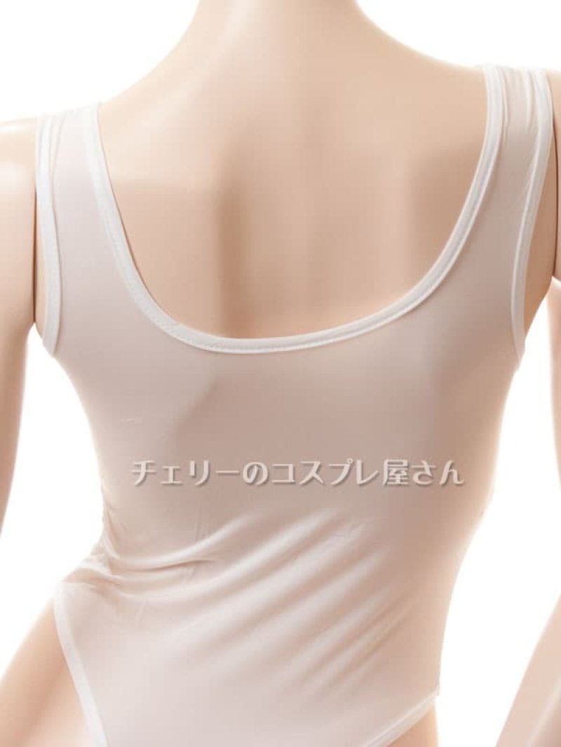 あいちゃう!オープンクロッチ ハイレグ レオタード・白12