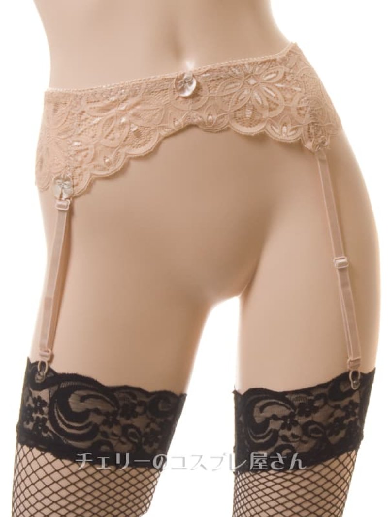 ３段ホック ガーターベルト・ベージュ4