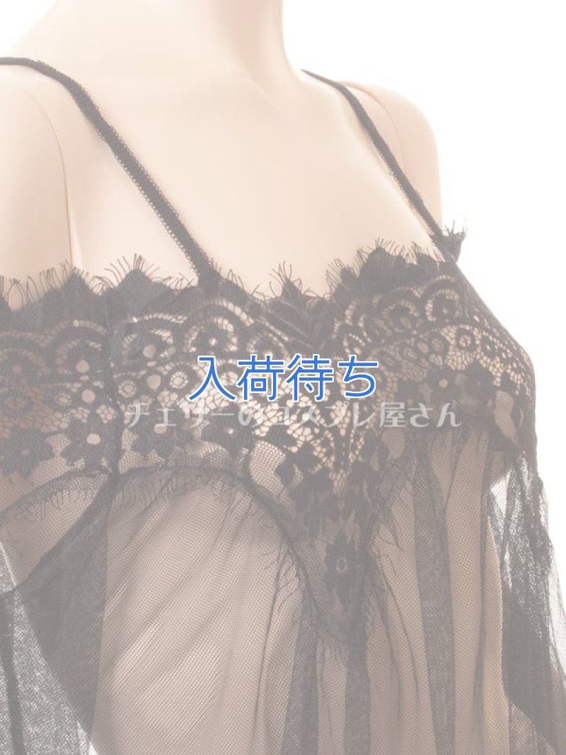 魅惑のシースルー ネグリジェ・黒10