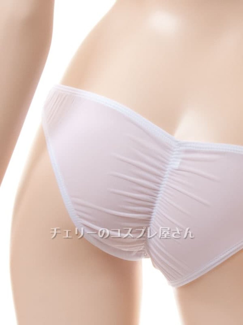 濡れると透けちゃう!さらさらシースルービキニ・白17