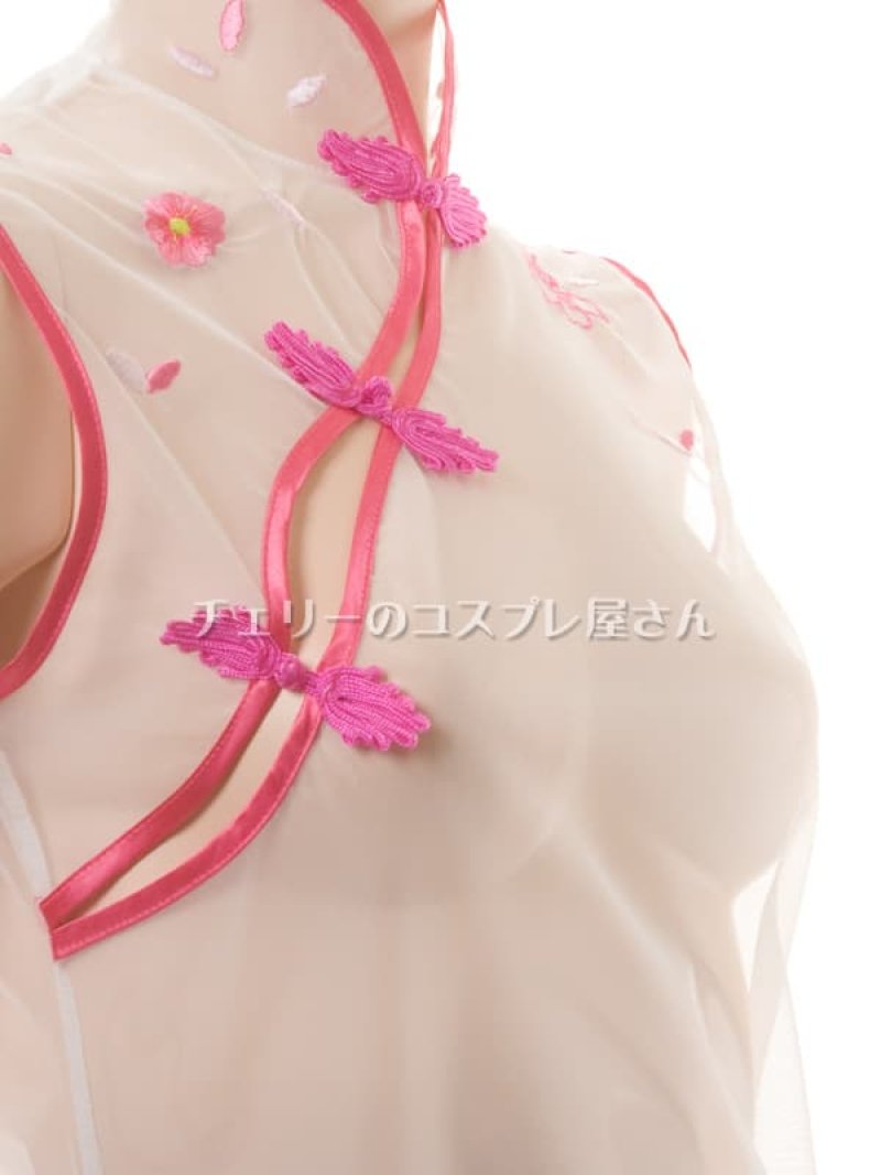 透け透け!シースルー チャイナドレス・白13