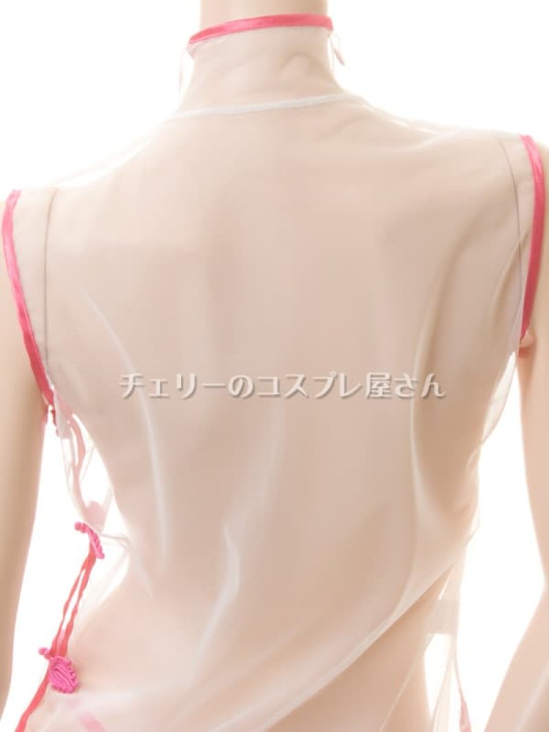透け透け!シースルー チャイナドレス・白16