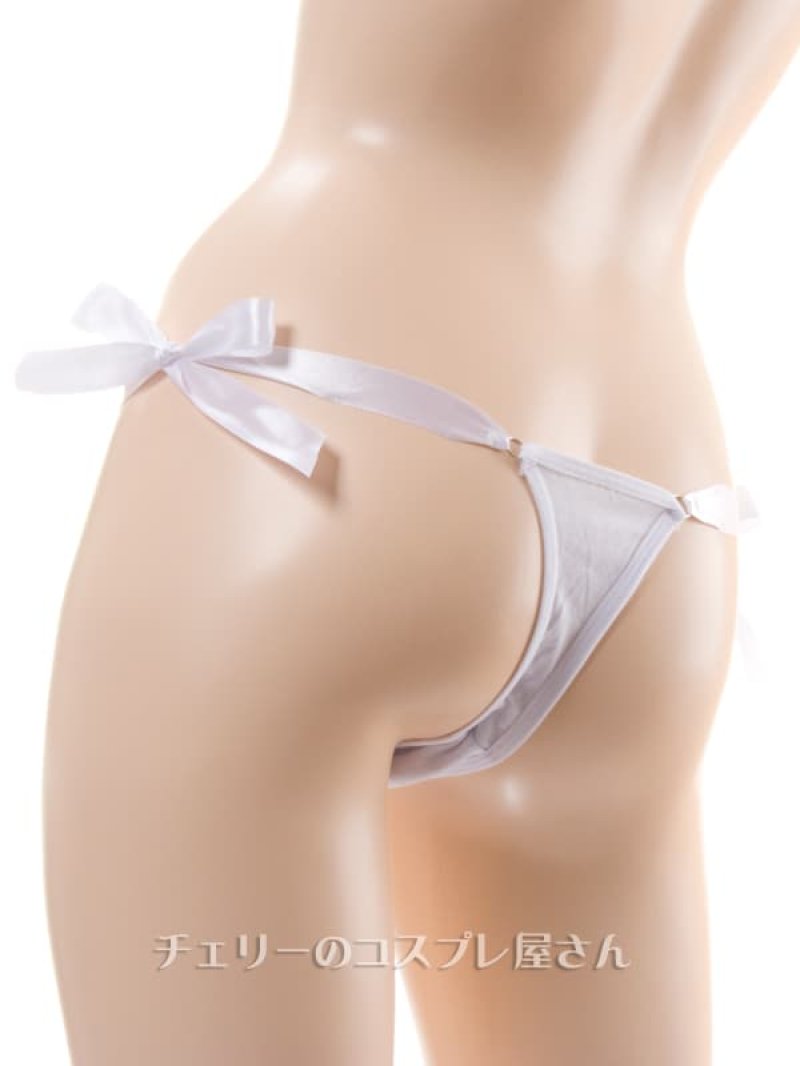 フロントレース サイド結びTバック・白6