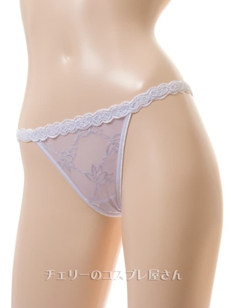 ハートストリング ローライズTバック・白/薄紫7