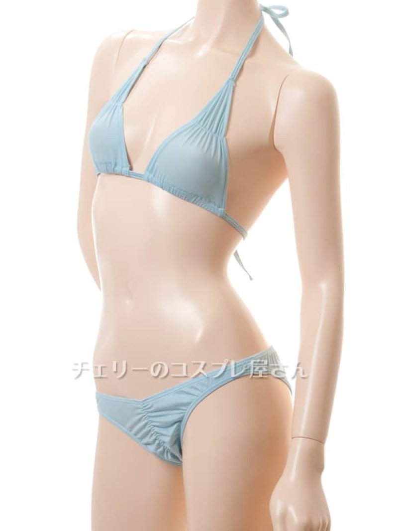 濡れると透けちゃう!さらさらシースルービキニ・ブルーグレー8