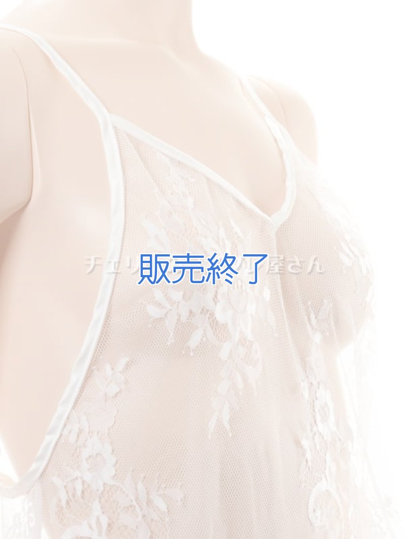 ゆったりエレガントなベビードール・白10