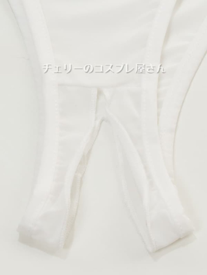 あいちゃう！はみ乳オープンクロッチ ハイレグレオタード・白15