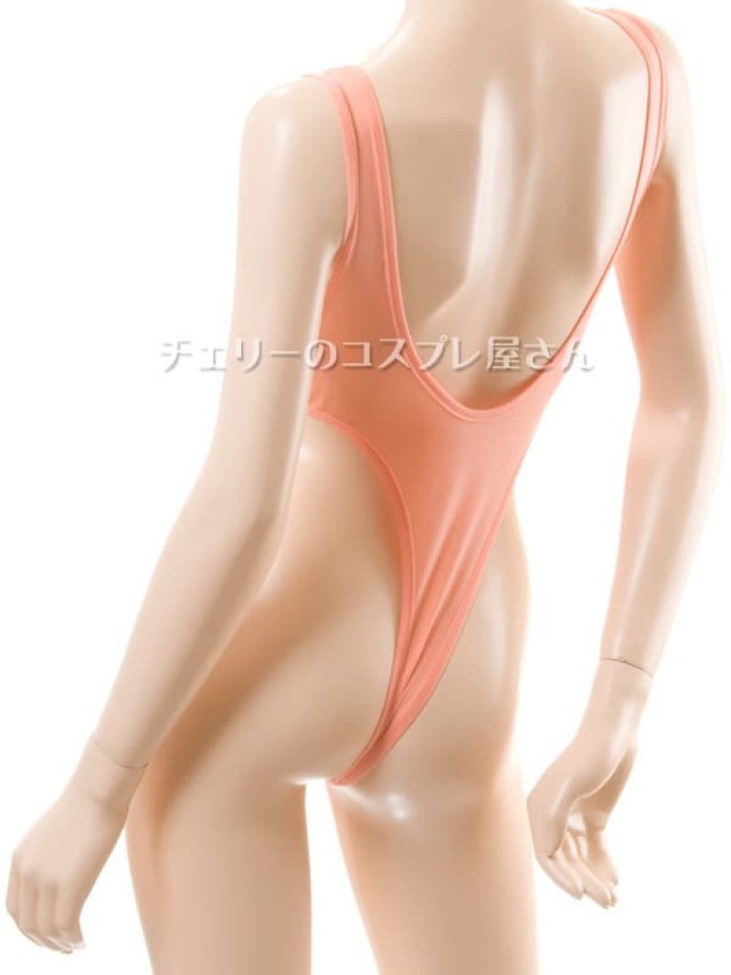 超ハイレグ レオタード・サーモンピンク17