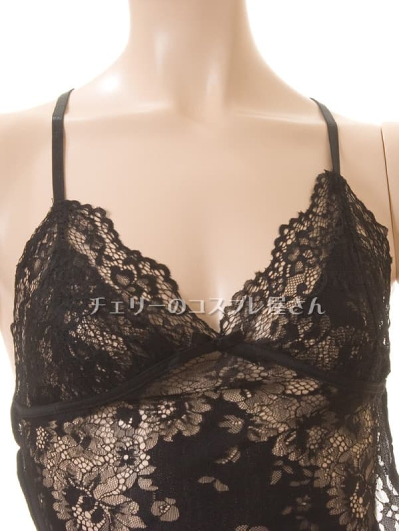 はらりと落ちる!前後セパレートベビードール・黒6