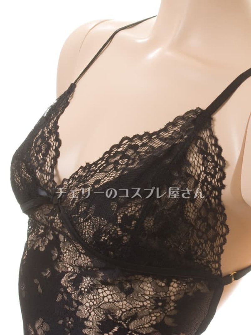 はらりと落ちる!前後セパレートベビードール・黒9