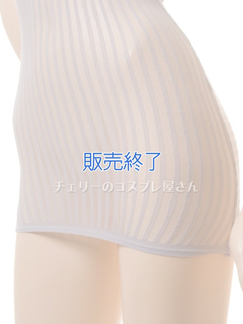 ボディフィット ストライプシースルーストレッチ バックレスドレス・グレー10
