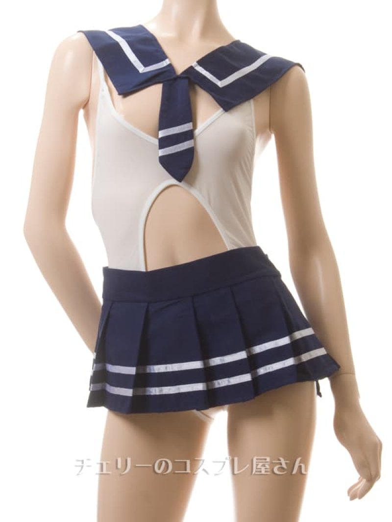 脱いだらすごい！ワイドオープンクロッチのテディセーラー服4