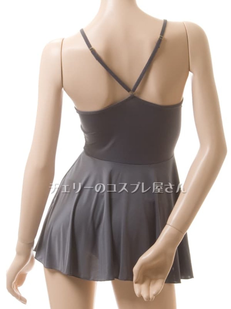 のびのびストレッチ ボディフィット ワンピースドレス・グレー13