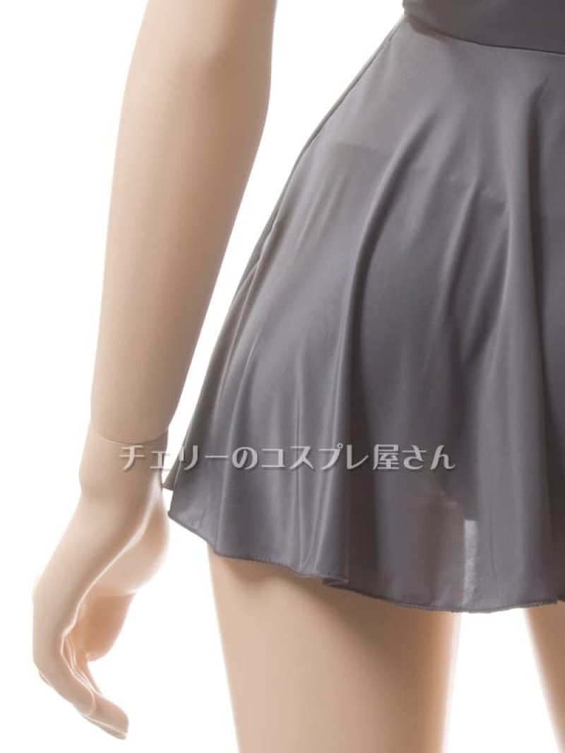 のびのびストレッチ ボディフィット ワンピースドレス・グレー15