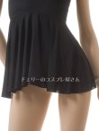 のびのびストレッチ ボディフィット ワンピースドレス・黒7