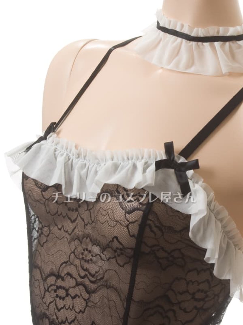 ボタンであいちゃう!オープンクロッチ ハイレグメイド服10