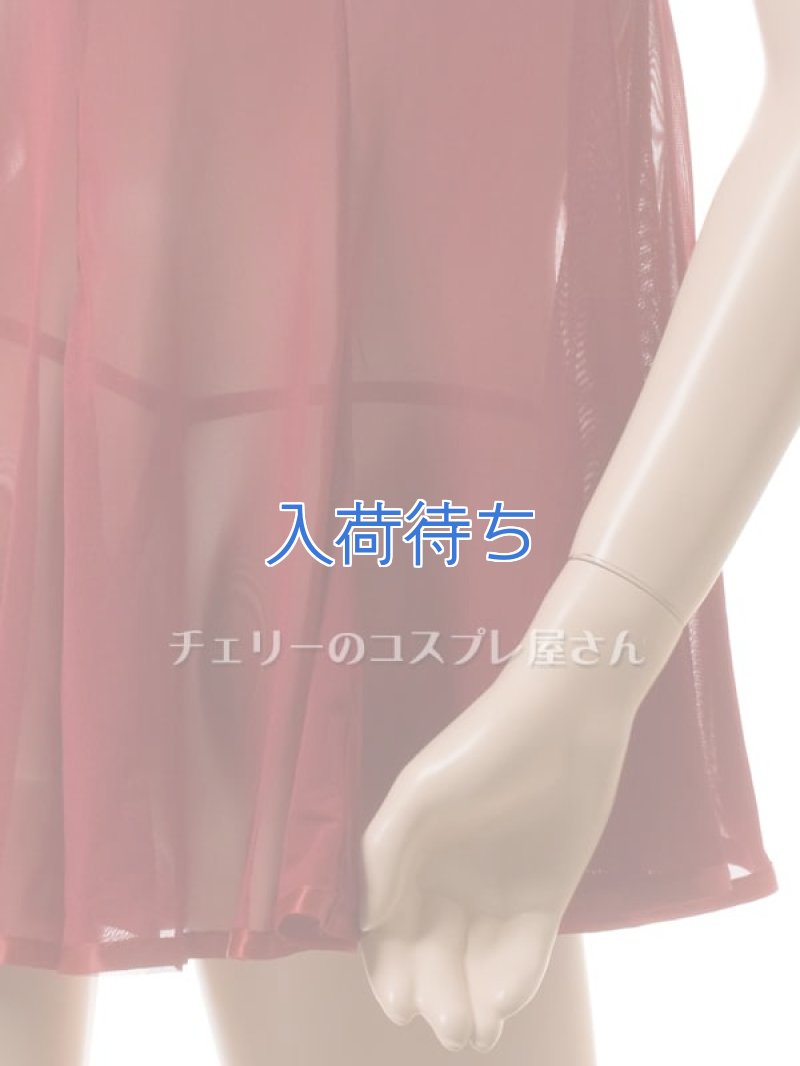 リボンのオープンバスト ベビードール・ワインレッド19