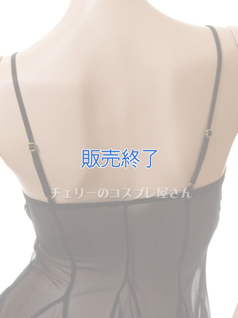 お花の可愛いフレアスカート ベビードール・黒15