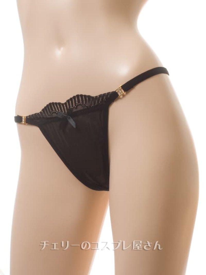 可愛らしいシースルーTバックショーツ・黒9