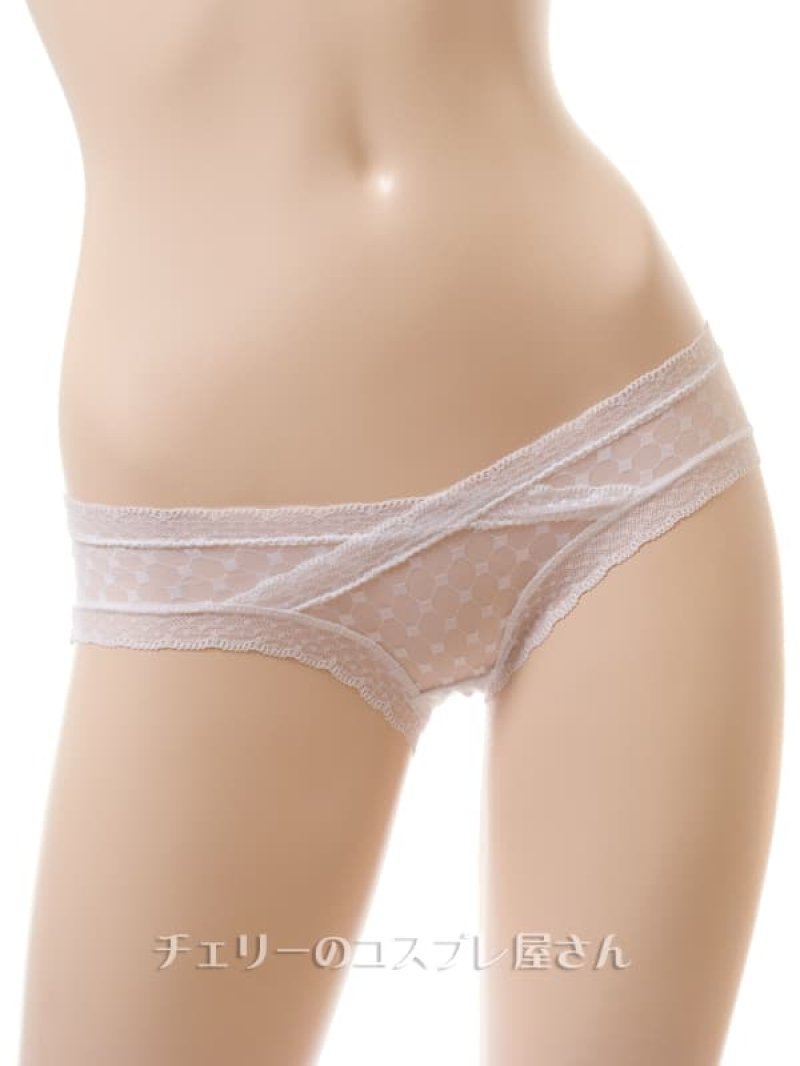 ローライズ シースルー フルバックショーツ・白6