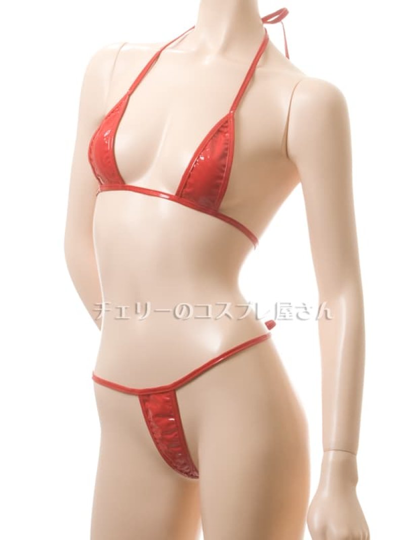 メタリック マイクロビキニ・赤7