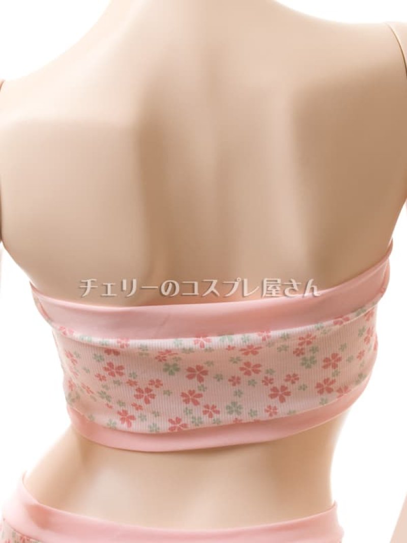 花柄のチューブブラ＆チューブショートスカートのルームウェア17