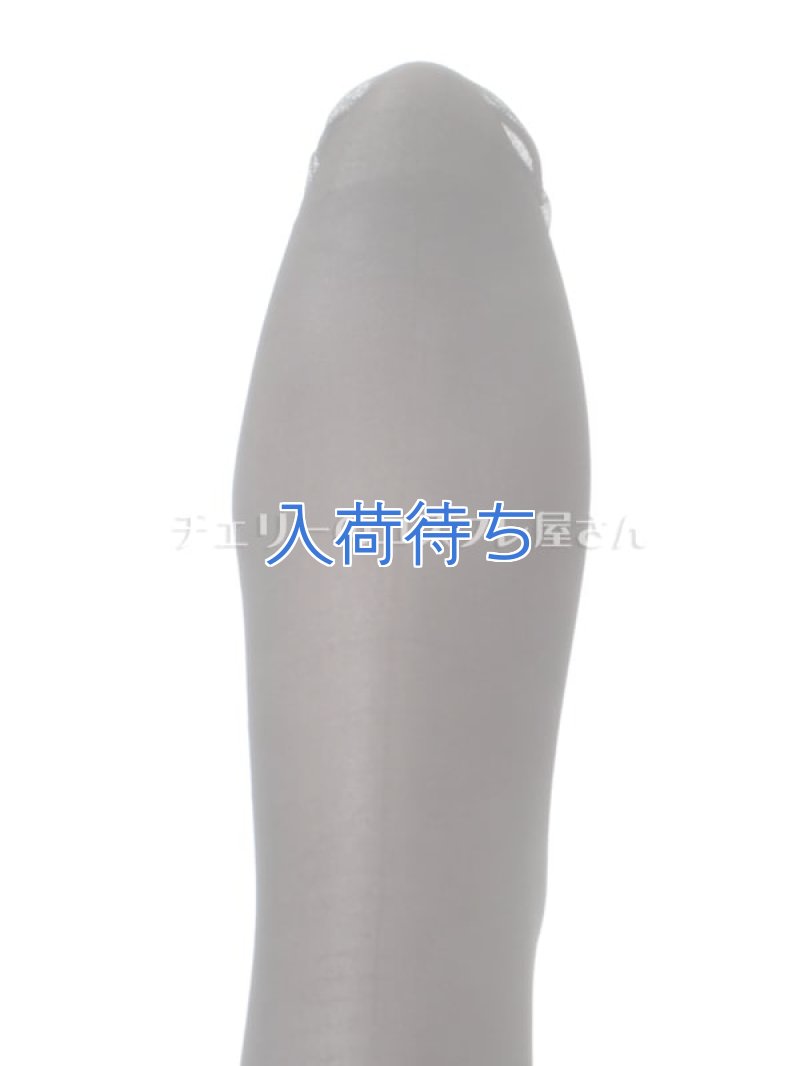 薄手 滑り止めシリコン付ピーコックレーストップ ストッキング・黒8