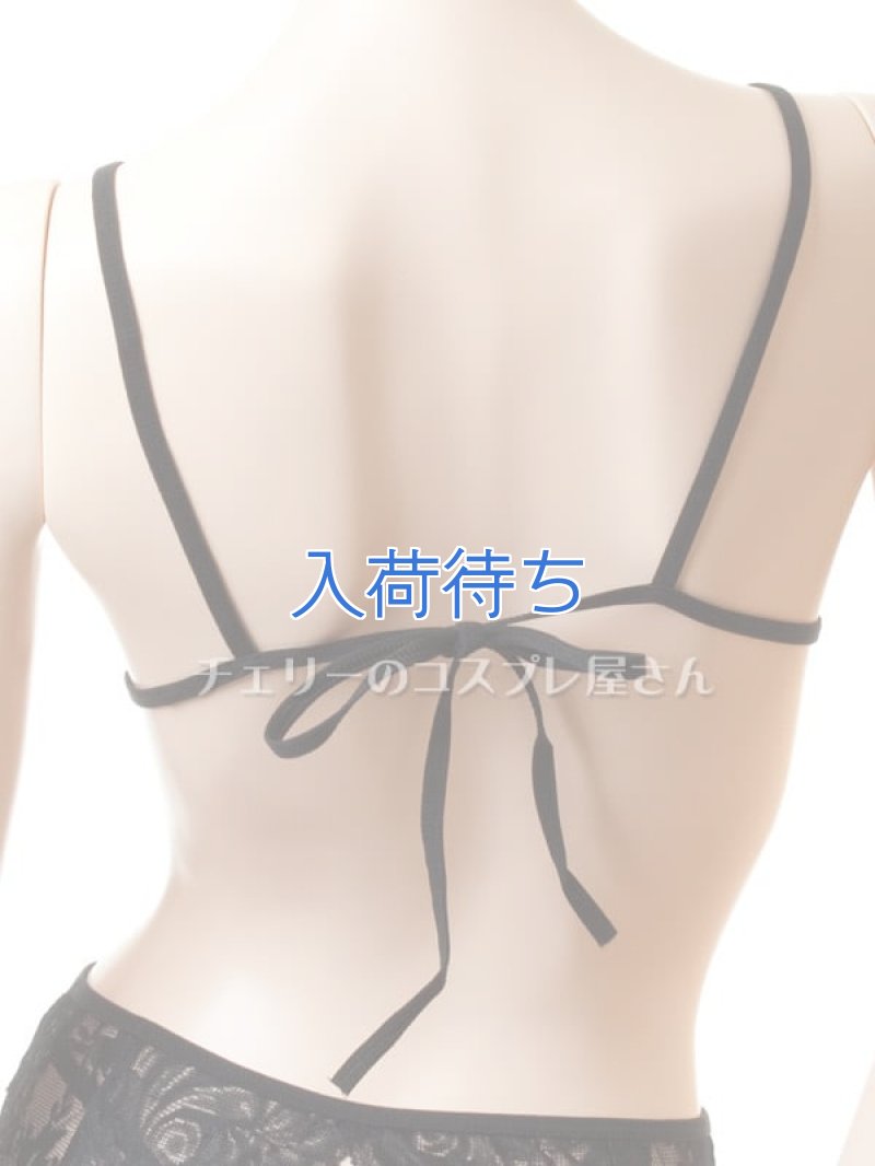 オープンガーターランジェリー4点セット・黒11