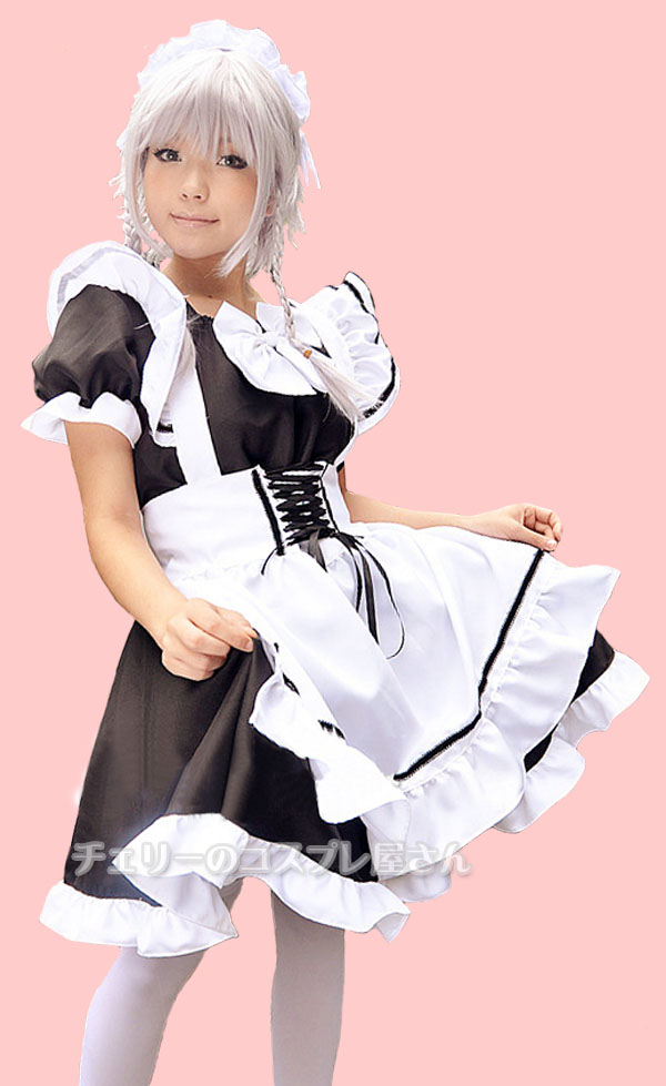 ハイウエスト ラブリーメイド服・黒 S/M/L イメージ写真2